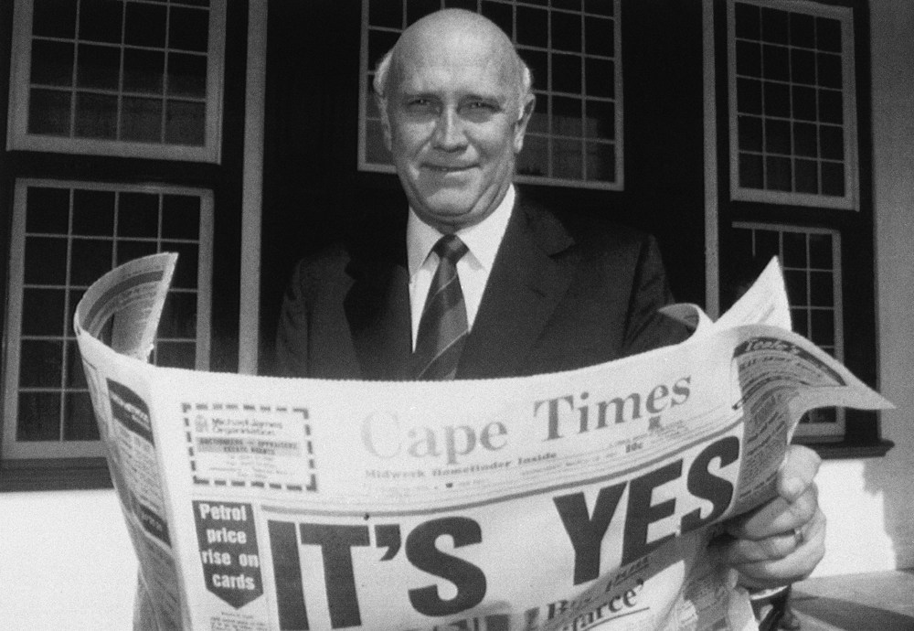 F.W. de Klerk South African President